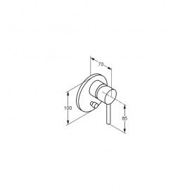Смеситель для душа Kludi Bozz встраиваемый однорычажный матовый черный 387163976