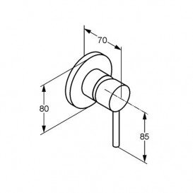 Смеситель для душа Kludi Bozz встраиваемый однорычажный матовый черный 389253976