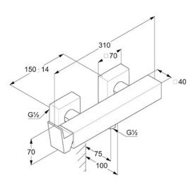 Смеситель для душа Kludi Decus однорычажный брашированный никель PVD 54831N575