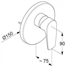 Смеситель для душа Kludi Pure Solid хром 344200575
