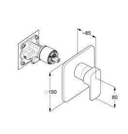 Змішувач для душу Kludi Renon вбудований одноважільний брашована бронза PVD 42755N175