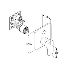 Змішувач для душу Kludi Renon вбудований одноважільний білий матовий 427595375