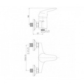 Змішувач для душа Koller Pool Integro змішувач хром NT0400