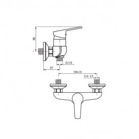 Змішувач для душа Koller Pool Kvadro змішувач хром KR0450