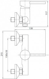 Смеситель для душа Koller Pool Orion однорычажный хром OR0400