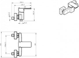 Змішувач для душа Koller Pool Neon змішувач хром NN0400