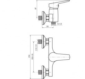 Змішувач для душа Koller Pool Twin змішувач хром TN0400
