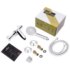 Змішувач для душу Kroner KRM Kante-C050 з душовим гарнітуром хром CV023583