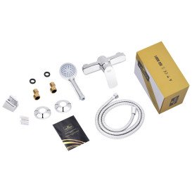 Змішувач для душу Kroner KRM Main-C050 з душовим гарнітуром хром CV018618