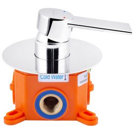 Змішувач для душу Kroner KRP Basis-C080 прихованого монтажу одноважільний хром CV024299