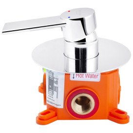 Змішувач для душу Kroner KRP Basis-C080 прихованого монтажу одноважільний хром CV024299