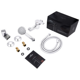 Змішувач для душу Kroner KRP Brocken-C050 з душовим гарнітуром хром CV023596