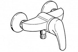 Змішувач для душу одноважільний Hansa Disc латунь хром 0168 0104