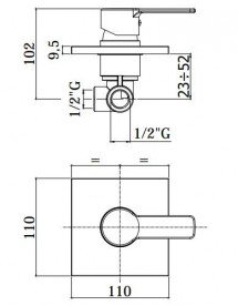 Змішувач для душа прихований (вбудований) Paffoni Red хром RED 010 CR