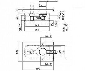 Змішувач для душа прихований (вбудований) Paffoni Ringo хром RIN 015 CR