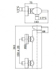 Смеситель для душа однорычажный Paffoni Berry хром BR 168 CR