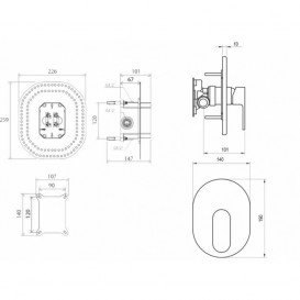 Змішувач для душу одноважільний Ravak Chrome CR 066.00 без дивертора для R-box латунь хром X070057