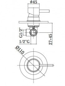 Смеситель для душа Paffoni Light LIG 011 NO