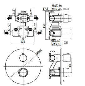 Смеситель для душа PAFFONI LIQ 018 NO