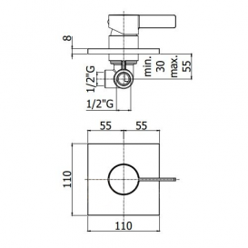 Смеситель для душа Paffoni Rock RO 010 CR/M