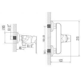 Смеситель для душа Primera Nika однорычажный хром 10140021