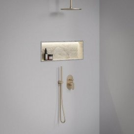 Смеситель для душа Ravak Eleganta встраиваемый однорычажный розовое золото матовое X070372