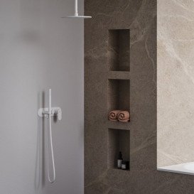  	Змішувач для душу Ravak Eleganta на 2 споживача з душовим набором білий матовий X070263