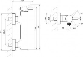 Смеситель для душа Ravak Espirit однорычажный розовое золото матовое X070354