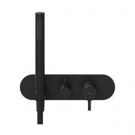 Смеситель для душа Ravak Espirit на 2 потребителя с душевым набором черный матовый X070287