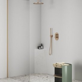 Змішувач для душу Ravak Espirit 2 споживача рожеве золото матове X070362