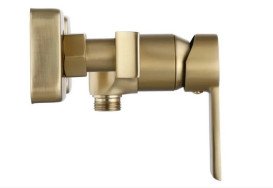 Смеситель для душа Rea Argus с душевым гарнитуром матовое золото REA-B6413