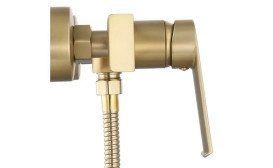 Змішувач для душу Rea Hass із душовим гарнітуром матове золото REA-B6403