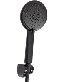 Змішувач для душу Rea Mild із душовим гарнітуром чорний/рожеве золото REA-B9149