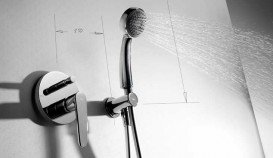 Змішувач для душу прихованого монтажу Tres Flat-tres одноважільний 2 хром 20418001