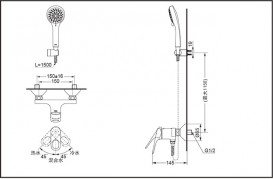 Змішувач для душу TOTO Classic настінний одноважільний хром DM353