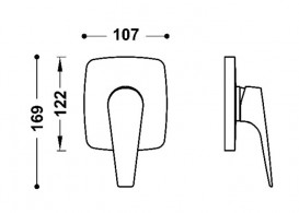 Змішувач для душу Tres Canigo Plus вбудований 1 споживач хром 21827801