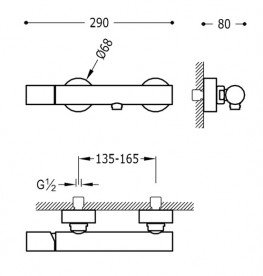 Смеситель для душа Tres Max-Tres с ручным душем хром 06116701