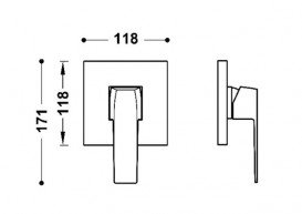 Змішувач для душу Tres Slim Exclusive 1 споживач матовий білий 20227801BM