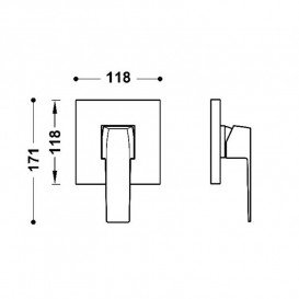 Змішувач для душу Tres Slim-Tres 1 споживач матовий білий 20227810BM