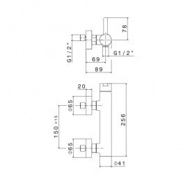 Смеситель для душа Vema Marna однорычажный хром V09090B0010