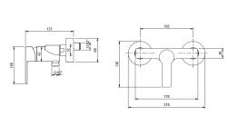 Смеситель для душа Villeroy & Boch Architectura однорычажный хром TVS10300100061