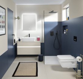 Смеситель для душа Villeroy & Boch Architectura Square встраиваемый матовый черный TVS125003000K5