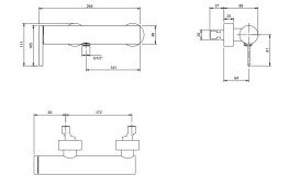 Змішувач для душу Villeroy & Boch Dawn одноважільний матовий чорний TVS106301150K5