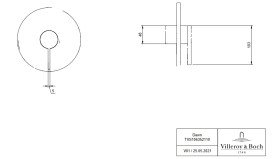 Змішувач для душу Villeroy & Boch Dawn вбудований матовий нікель TVS10635211064