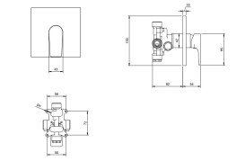 Змішувач для душу Villeroy & Boch Liberty вбудований хром TVS10700400061