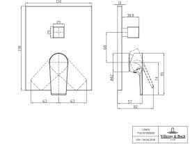 Змішувач для душу Villeroy & Boch Liberty вбудований хром TVS10700500061