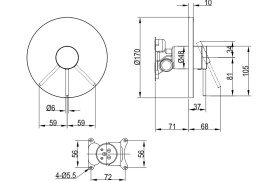 Змішувач для душу Villeroy & Boch Loop & Friends матовий чорний TVS106352113K5