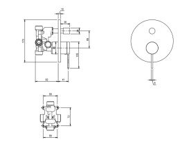 Змішувач для душу Villeroy & Boch Loop & Friends вбудований матовий нікель TVS10635311364