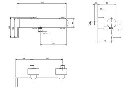 Змішувач для душу Villeroy & Boch Loop & Friends одноважільний хром TVS10630115361