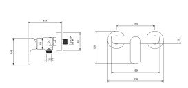 Змішувач для душу Villeroy & Boch O.novo Start одноважільний хром TVS10400100061